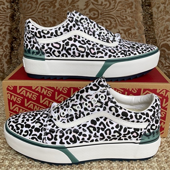 Vans Old Skool Stacked Uv Ink Leopard/True White M - Picture 4 of 16